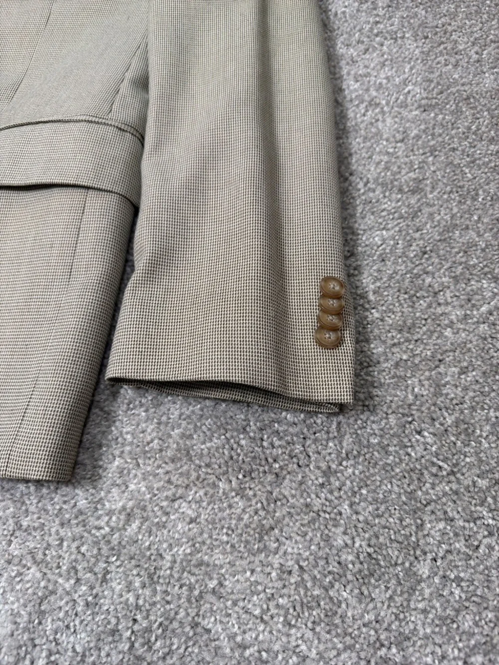 Michael Kors Tan Micro Check Blazer 36S